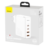 Зарядно устройство Baseus GaN2 Pro 2x USB Type-C / 2x USB 100W CCGAN2P-L02 - бял