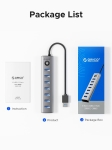 Orico хъб USB3.0 HUB 7 port Black - CL7U-U3-10-GY-BP
