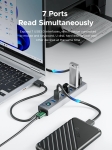 Orico хъб USB3.0 HUB 7 port Black - CL7U-U3-10-GY-BP