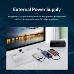 Orico хъб USB3.0 HUB 7 port with Power Adapter, On/Off buttons, Aluminium - AT2U3-7AB-EU-GY