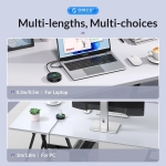 Orico хъб HUB USB3.1 Type-C 4 port - 4 x USB3.0 White, Audio/Mic x 1 - YS4-C3-03-WH-BP