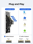 Orico външна кутия за диск Storage - Case - M.2 NVMe M key - 40Gbps, USB-A/USB-C - TCM2-U4-BK-BP