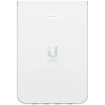 UniFi6 In-Wall. Wall-mounted WiFi 6 access point with a built-in PoE switch.