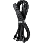 CableMod E-Series Pro ModMesh Sleeved 12VHPWR PCI-e Cable for Super Flower Leadex Platinum / Platinum SE / Titanium / V Gold Pro / V Platinum Pro, EVGA G7 / G6 / G5 / G3 / G2 / P2 / T2 (Black, Nvidia 4000 series, 16-pin to Quad 8-pin, 60cm)