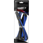 CableMod E-Series Pro ModMesh Sleeved 12VHPWR PCI-e Cable for Super Flower Leadex Platinum / Platinum SE / Titanium / V Gold Pro / V Platinum Pro, EVGA G7 / G6 / G5 / G3 / G2 / P2 / T2 (Black + Blue, Nvidia 4000 series, 16-pin to Quad 8-pin, 60cm)