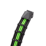 CableMod E-Series Pro ModMesh Sleeved 12VHPWR PCI-e Cable for Super Flower Leadex Platinum / Platinum SE / Titanium / V Gold Pro / V Platinum Pro, EVGA G7 / G6 / G5 / G3 / G2 / P2 / T2 (Black + Light Green, 16-pin to Dual 8-pin, 600mm)
