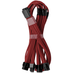 CableMod E-Series Pro ModMesh Sleeved 12VHPWR PCI-e Cable for Super Flower Leadex Platinum / Platinum SE / Titanium / V Gold Pro / V Platinum Pro, EVGA G7 / G6 / G5 / G3 / G2 / P2 / T2 (Blood Red, Nvidia 4000 series, 16-pin to Quad 8-pin, 60cm)