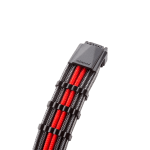 CableMod E-Series Pro ModMesh Sleeved 12VHPWR PCI-e Cable for Super Flower Leadex Platinum / Platinum SE / Titanium / V Gold Pro / V Platinum Pro, EVGA G7 / G6 / G5 / G3 / G2 / P2 / T2 (Carbon + Red, Nvidia 4000 series, 16-pin to Dual 8-pin, 600mm)
