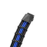 CableMod E-Series Pro ModMesh Sleeved 12VHPWR PCI-e Cable for Super Flower Leadex Platinum / Platinum SE / Titanium / V Gold Pro / V Platinum Pro, EVGA G7 / G6 / G5 / G3 / G2 / P2 / T2 (Black + Blue, Nvidia 4000 series, 16-pin to Dual 8-pin, 600mm)