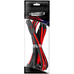 CableMod E-Series Pro ModMesh Sleeved 12VHPWR PCI-e Cable for Super Flower Leadex Platinum / Platinum SE / Titanium / V Gold Pro / V Platinum Pro, EVGA G7 / G6 / G5 / G3 / G2 / P2 / T2 (Black + Red, Nvidia 4000 series, 16-pin to Quad 8-pin, 60cm)