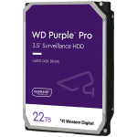 HDD Video Surveillance WD Purple Pro 22TB CMR (3.5'', 512MB, 7200 RPM, SATA 6Gbps, 550TB/year)