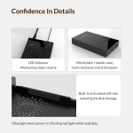 Orico кутия за диск Storage - Case - 3.5 inch, USB3.0, Built-in Power adapter, UASP, black - 3599U3