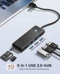 Orico хъб USB3.0 HUB White - 3 x USB3.0, SD, TF - PAPW3AT-U3-015-WH