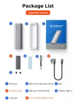 Orico външна кутия за диск Storage - Case - M.2 NVMe/SATA M/B key - USB3.1 Type-C/A, Silicone Protective Case, 10Gbps - AXM2S-G2-V1-GY-BP