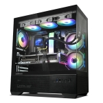 Zalman кутия Case ATX - Chronix BLACK - 3 x 120 mm A-RGB, USB-C, Tempered Glass