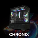 Zalman кутия Case ATX - Chronix BLACK - 3 x 120 mm A-RGB, USB-C, Tempered Glass