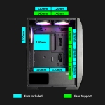 Zalman кутия за компютър Case ATX - N7 PLUS - 7 fans included, Tempered Glass