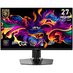MSI MPG 271QR QD-OLED X50 Gaming Monitor, 26.5" 500Hz, WQHD (2560x1440) 16:9, QD-OLED Anti-Reflection, 0.03ms, 300nits, 1500000:1, 178/178, G-SYNC Compatible, AMD FreeSync Premium Pro, DisplayHDR True Black 500, Adj. Stand, 1xDP, 2xHDMI, 1xType-C, 3Y