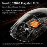 ATK професионална геймърска мишка Wireless Gaming Mouse A9 Pro Max 2.0 Tri-mode Nearlink - 8K, White