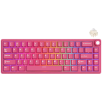 ROYAL KLUDGE R65 Berry Red Gaming Keyboard Cream Switch