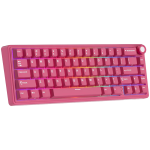 ROYAL KLUDGE R65 Berry Red Gaming Keyboard Cream Switch