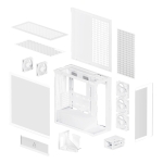 Arctic кутия Case E-ATX - Xtender VG (White) - PCIe Gen 4 riser included, 5 A-RGB Fans included