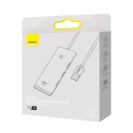 USB хъб Baseus WKQX030201 USB-A Lite Series 5в1, мултифункционален, 2м, черен