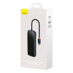 USB хъб Baseus AcmeJoy WKJZ010013 4-портов USB-C към 3xUSB 3.0 + USB-C PD - тъмносив