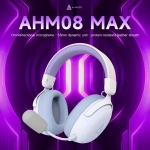 Ajazz безжични геймърски слушалки Wireless Gaming Headphones - AHM08 MAX Purple, White, Blue - Bluetooth , 2.4G