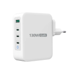 Мрежово зарядно j5create JUP43130E 130W, 4 порта, USB-C, USB-A