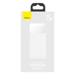 Външна батерия Baseus Bipow PPBD050102 20000mAh 15W бял + USB-A - Micro USB кабел 0.25m бял