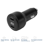 ACT Бързо зарядно за кола 95W 2x USB-C, PD, GAN, 12-24V