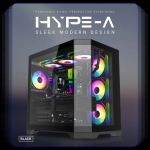 Gamemax кутия Case ATX - HYPE-A Black - 4 x 120 mm Addressable RGB fans
