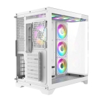Gamemax кутия Case ATX - HYPE-A White - 4 x 120 mm Addressable RGB fans