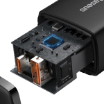 Зарядно устройство Baseus USB към USB Type C 20W 3A Quick Charge 3.0 CCXJ-B01 - черно