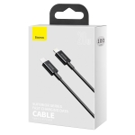 Кабел Baseus Superior USB Type C към Lightning 20W 1м CATLYS-A01 - черен