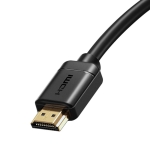 Кабел Baseus CAKGQ-C01 2x HDMI 2.0 4K 60Hz Cable, 3D, HDR, 18Gbps, 3м - черен