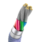 Кабел Baseus Crystal Shine USB Type A към USB Type C 100W 2м CAJY000505 - лилав