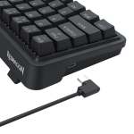 Механична геймърска клавиатура Redragon Ironguard K722-RGB RGB осветление сиви суичове - черна