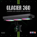 Gamemax водно охлаждане Water Cooling GLACIER 360 LCD BK - Addressable RGB