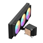 Gamemax водно охлаждане Water Cooling GLACIER 360 LCD BK - Addressable RGB