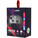 LORGAR TRIX-510, Gaming controller, Black, BT5.0 Controller with built-in 600mah battery, 1M Type-C charging cable ,6 axis motion sensor support nintendo switch ,android,PC, IOS13, PS3, normal size dongle,black