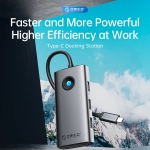 Orico докинг станция Docking Station Type-C - PW11-6P25R-GY-BP - HDMI, USB-A x 3, PD100W x 1, LAN (2.5Gbps)