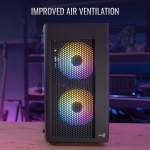 AeroCool кутия Case mATX - Hexform-G-BK-v2 - 3 fans included