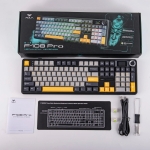 Aula геймърска механична клавиатура Wireless Gaming Mechanical Keyboard F108 PRO - Volcanic Switch [Linear] (English US), Black, Gray