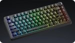 Aula геймърска механична клавиатура Wireless Gaming Mechanical Keyboard F75HE - Black King Magnetic Switch [Linear] (English US), Black, Gray