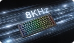 Aula геймърска механична клавиатура Wireless Gaming Mechanical Keyboard F75HE - Black King Magnetic Switch [Linear] (English US), Black, Gray