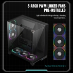 Gamemax кутия Case ATX - Infinity Pro Black - 5 x 120 mm Addressable RGB fans