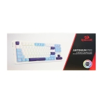 Геймърска механична клавиатура Redragon Antonium Pro K728WBB-RGB-PRO с Bluetooth и безжична връзка, RGB осветление - бяло/синьо