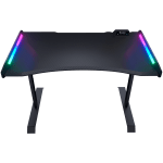COUGAR Mars 120 Gaming Desk, USB 3.0 x 1/ USB 2.0 x 1/ 3.5mm Audio jack x 2/RGB button, 1250x810x740(mm), Ergonomic & Scratch Resistant Gaming Space, Carbon Fiber Texture, Multifunctional Design, Dual-sided ARGB, Welded Steel Frame, Maximum Stability